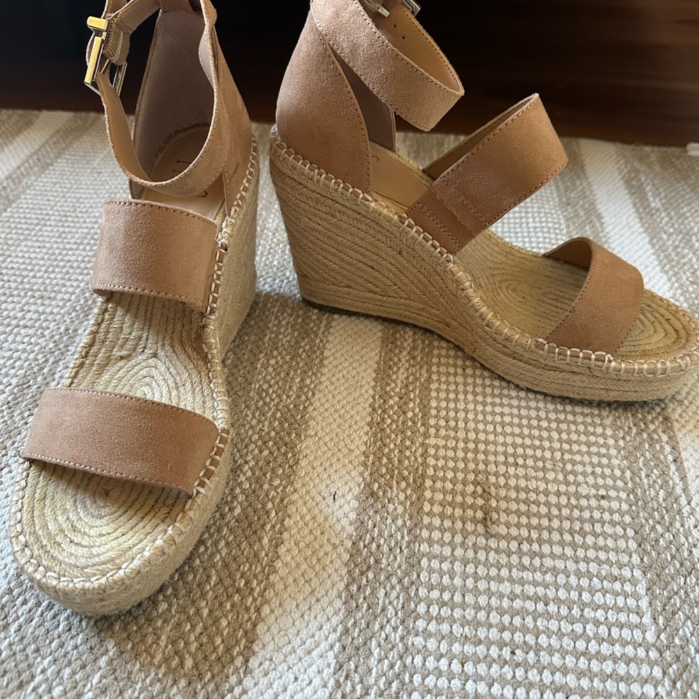 INC International Concepts Brown Espadrille Wedges